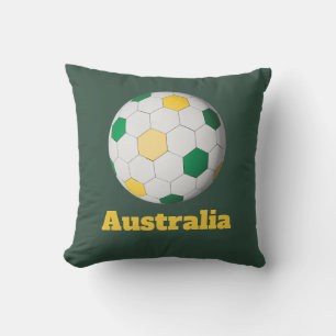 Australian Soccer Throw Pillow