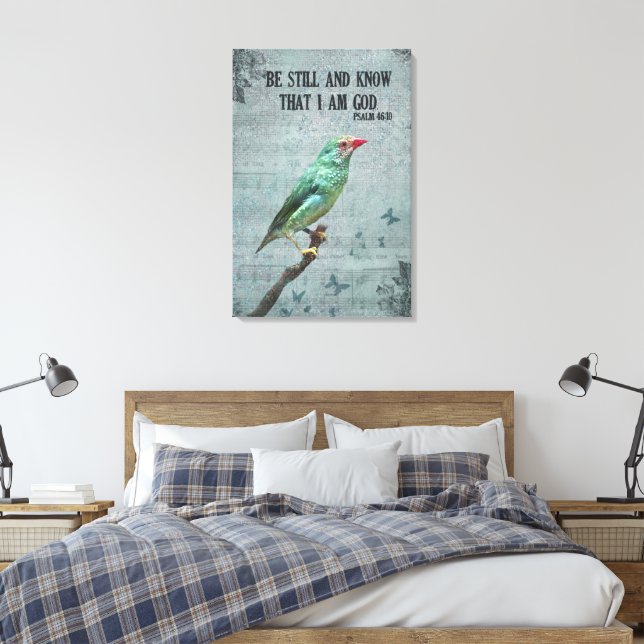 Australian Star Finch Canvas Print (Insitu(Bedroom))