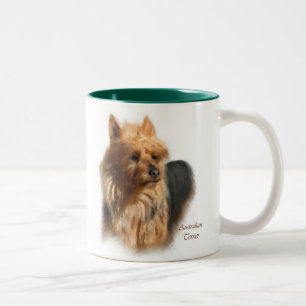Australian Terrier Art Gifts Two-Tone Coffee Mug