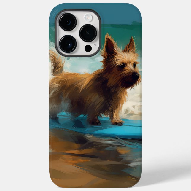 Australian Terrier Beach Surfing Painting  Case-Mate iPhone Case (Back)