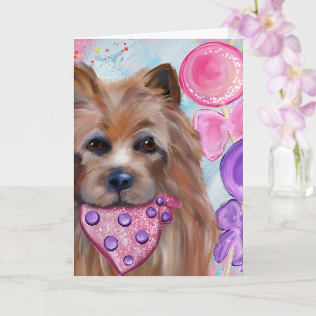 AUSTRALIAN TERRIER   CARD (Orchid)