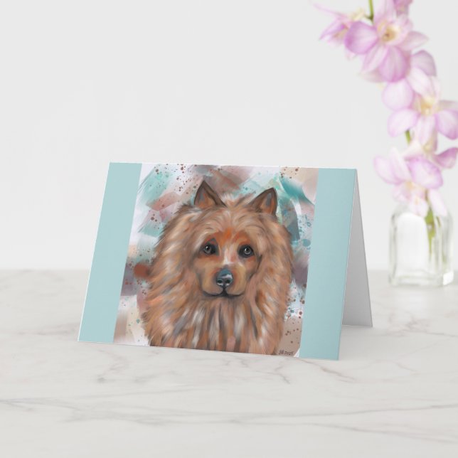 AUSTRALIAN TERRIER  CARD (Orchid)