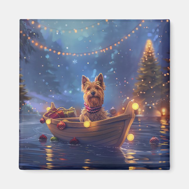 Australian Terrier Christmas Festive Voyage Magnet (Front)