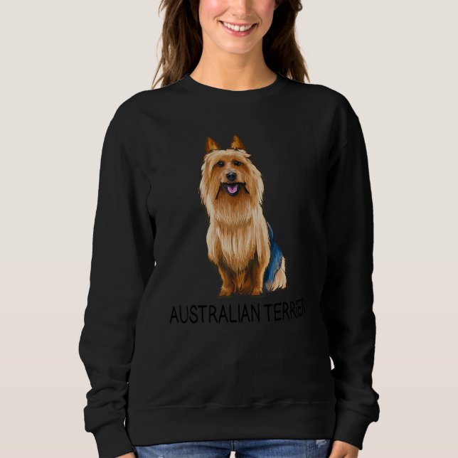 Australian Terrier Crazy Dog Sweatshirt (Front)