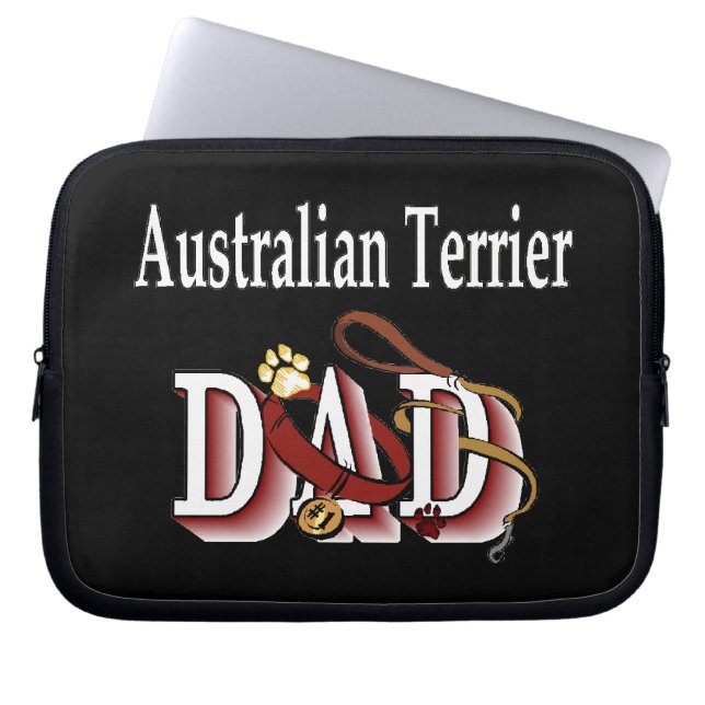 Australian Terrier Dad Laptop Sleeve (Front)