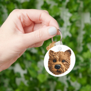 Australian Terrier Dog 3D Inspired Keychain