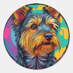 Australian Terrier dog Classic Round Sticker