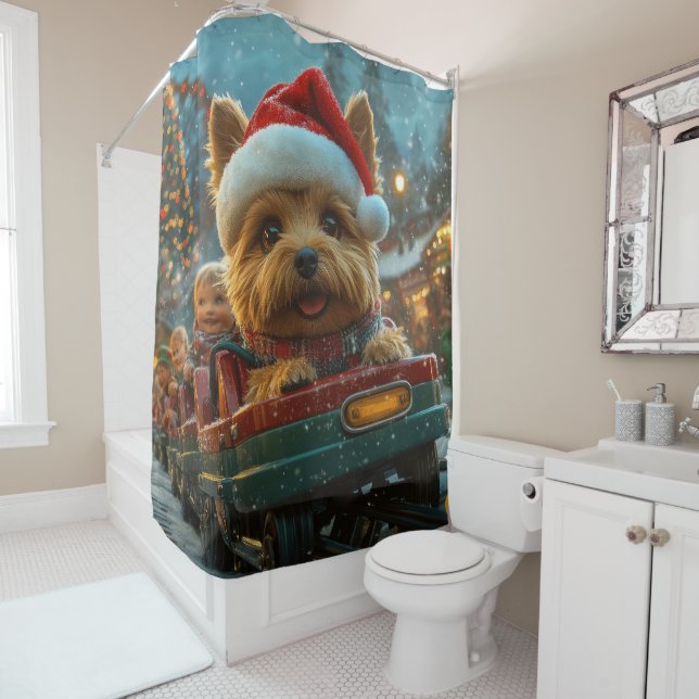 Australian Terrier Dog Roller Coaster Christmas (In Situ)