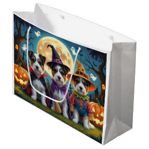 Australian Terrier Dogs Pumpkin Halloween Funny Large Gift Bag