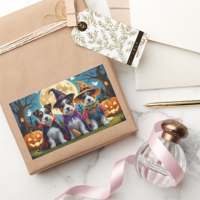 Australian Terrier Dogs Pumpkin Halloween Funny Sticker (Gifting)