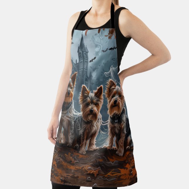 Australian Terrier Halloween Night Doggy Delight Apron (Insitu)