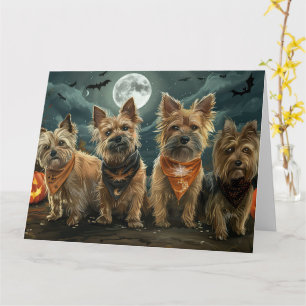Australian Terrier Halloween Spooky Card