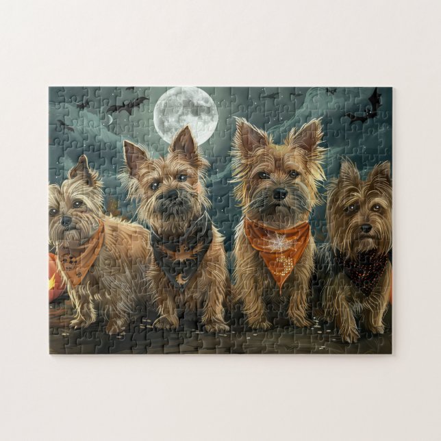 Australian Terrier Halloween Spooky Jigsaw Puzzle (Horizontal)