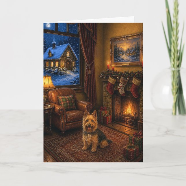 Australian Terrier Holiday Card (Front)