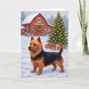 Australian Terrier Holiday Card