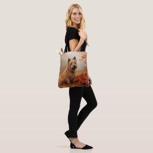 Australian Terrier in Autumn Leaves Fall Inspire Tote Bag