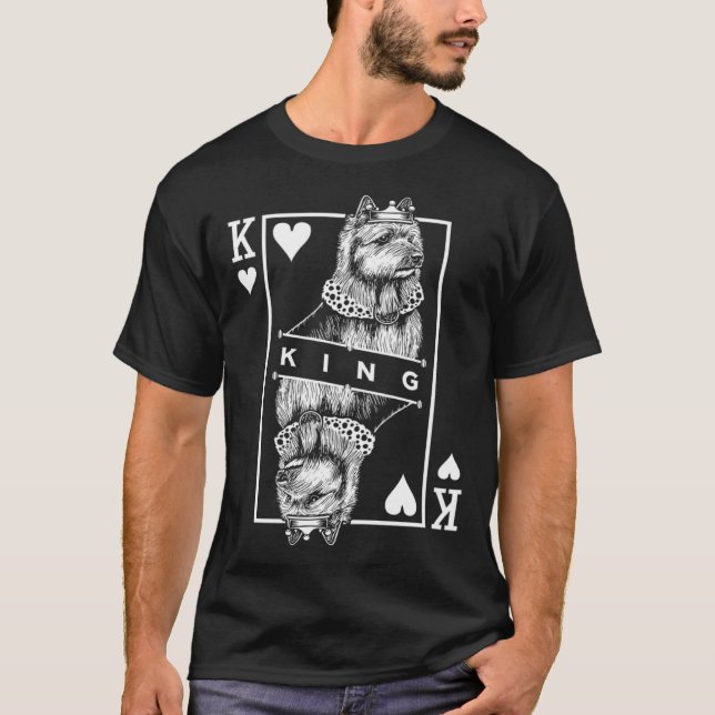 Australian Terrier King Of Hearts  Aussie Dog T-Shirt (Front)