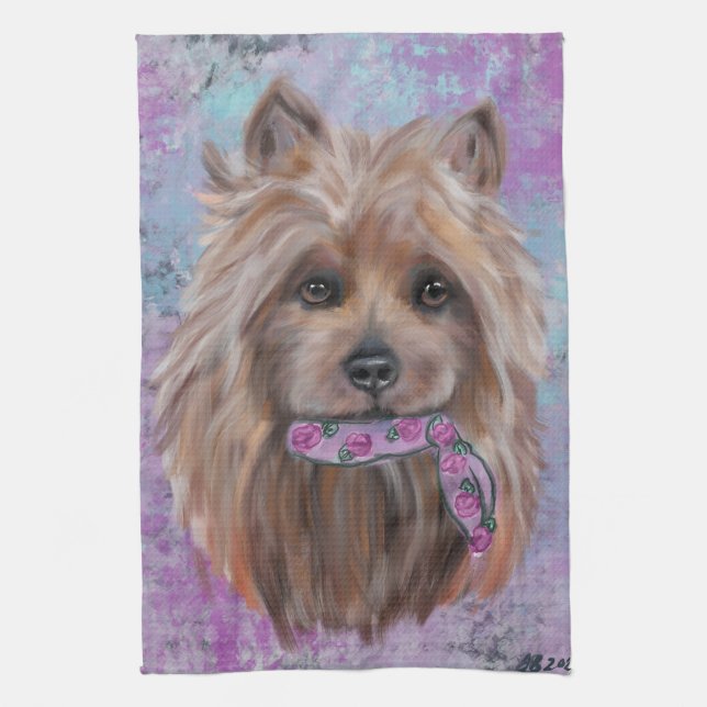  AUSTRALIAN TERRIER   KITCHEN TOWEL (Vertical)