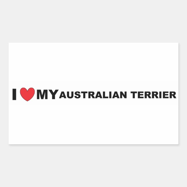 australian terrier love sticker (Front)