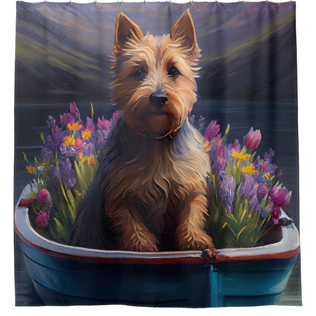 Australian Terrier on Paddle: A Scenic Adventure (Front)