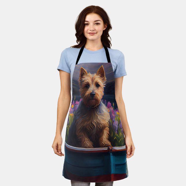 Australian Terrier on Paddle: A Scenic Adventure Apron (Worn)