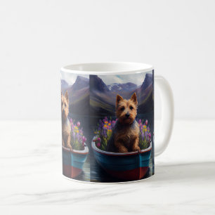 Australian Terrier on Paddle: A Scenic Adventure Coffee Mug