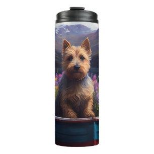 Australian Terrier on Paddle: A Scenic Adventure Thermal Tumbler