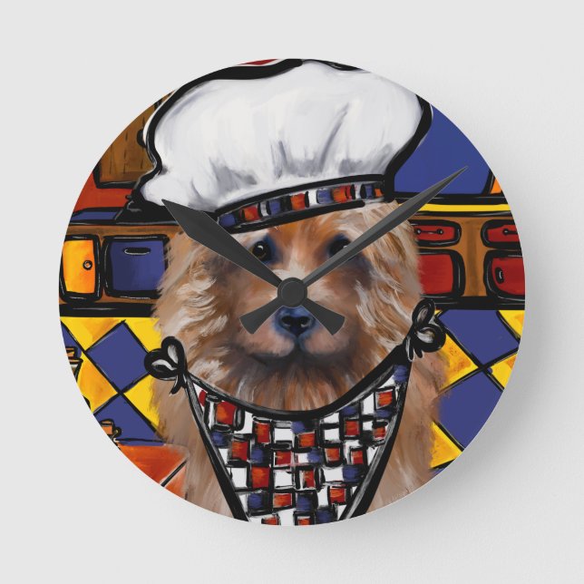 Australian Terrier  Round Clock (Front)