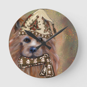 AUSTRALIAN TERRIER ROUND CLOCK