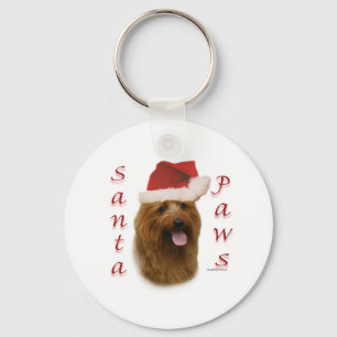 Australian Terrier Santa Paws Keychain