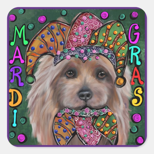  AUSTRALIAN TERRIER   SQUARE STICKER (Front)