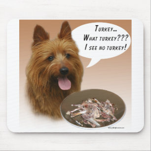 Australian Terrier Turkey Mouse Pad