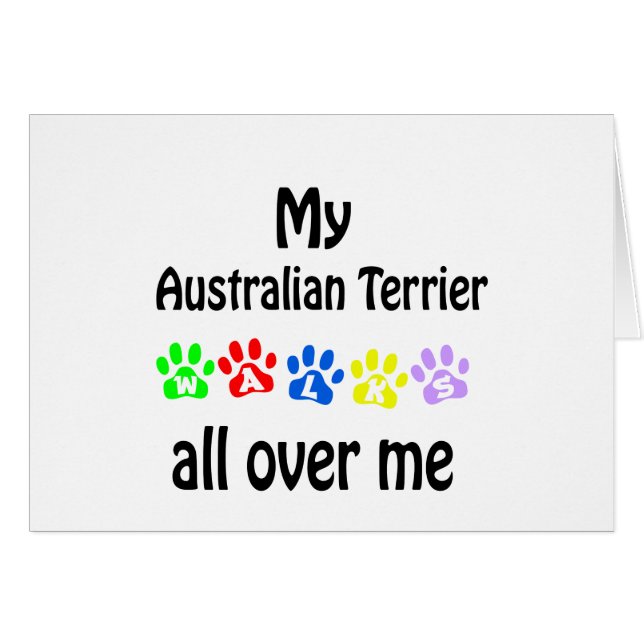 Australian Terrier Walks Design (Front Horizontal)