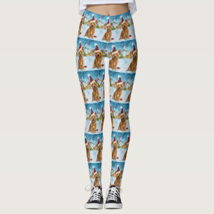 Australian Terrier Winter Wonderland Christmas Leggings