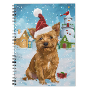 Australian Terrier Winter Wonderland Christmas  Notebook