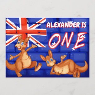 Australian Themed First Birthday Invitation