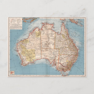 Australian Topography Map (1905) Postcard