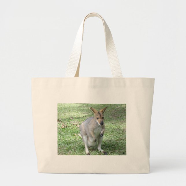 Australian Wallaby Large Tote Bag (Front)