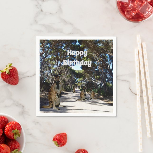Australian Wallaby Road, Paper Napkins (Insitu)
