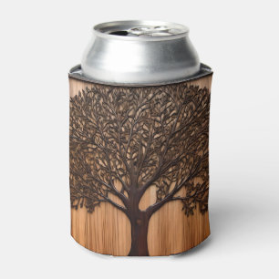 Australian Wattle Tree 3D Wood Print, Can Cooler
