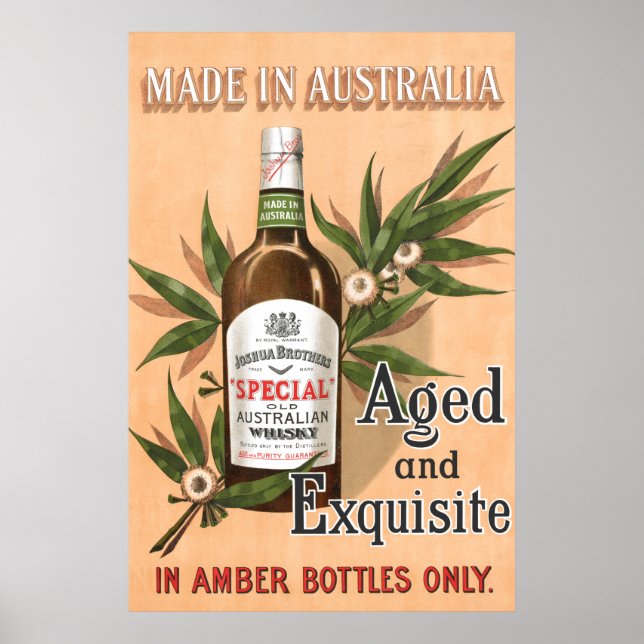 Australian Whisky Vintage Advertising Poster (Front)