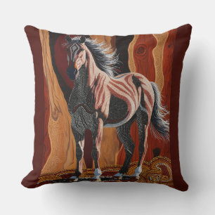 Australian Wild Brumby  Throw Pillow