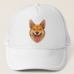 Australian wild dog dingo head trucker hat