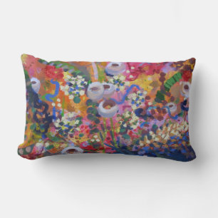 Australian wildflowers front and back lumbar pillow
