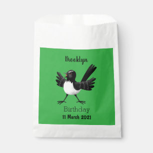 Australian Willie Wagtail cartoon  Favour Bag