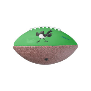 Australian Willie Wagtail cartoon personalized Football
