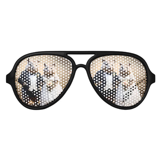 Australian Wombat Wedding, Aviator Sunglasses (Front)