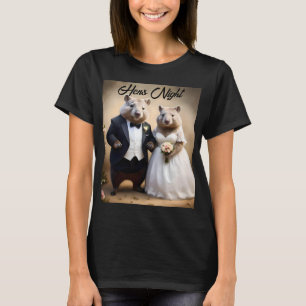 Australian Wombat Wedding, Hens Night Tshirt