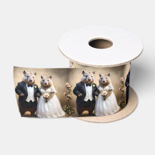Australian Wombat Wedding, Satin Ribbon