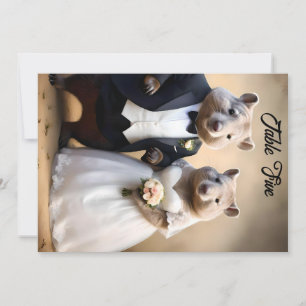 Australian Wombat Wedding, Table Number Card